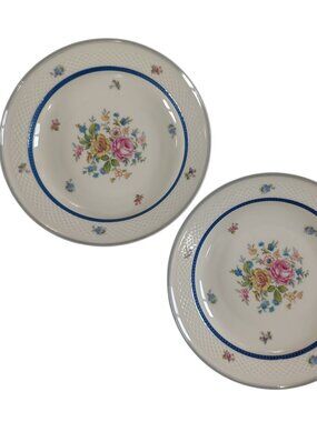 Vintage Thomas Ivory Fine China Bowls Dish Bowl Coupe Soup Pasta Bavaria Floral